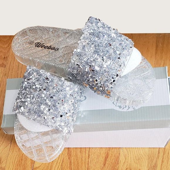Weeboo Jelly Glitter Sandals NEW - Picture 3 of 9